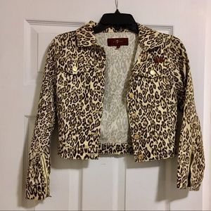 Leopard Cheetah Denim Designer Jacket 7 mankind